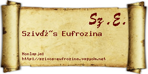 Szivós Eufrozina névjegykártya